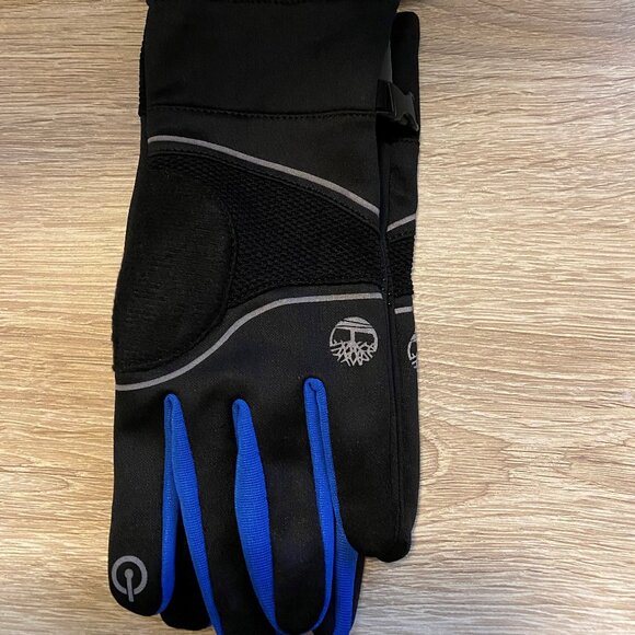 Timberland Men's Lightweight Commuter Touch Screen Black/Blue Gloves: Medium - Picture 1 of 8